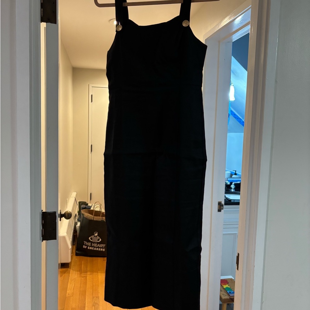 J. Crew Classic Black Midi Dress